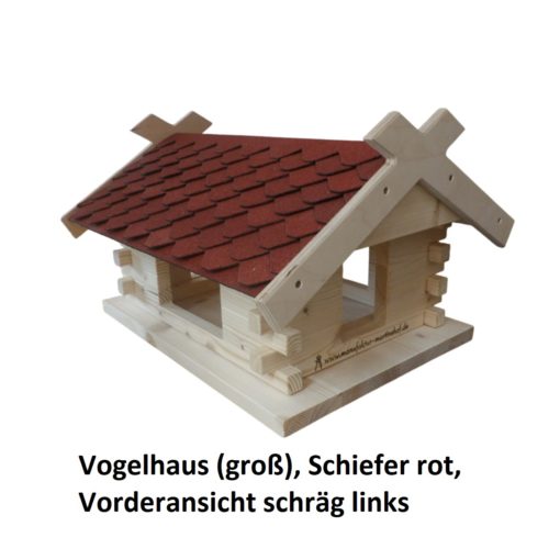 23.230-02 Vogelhaus (groß), Schiefer rot - 4